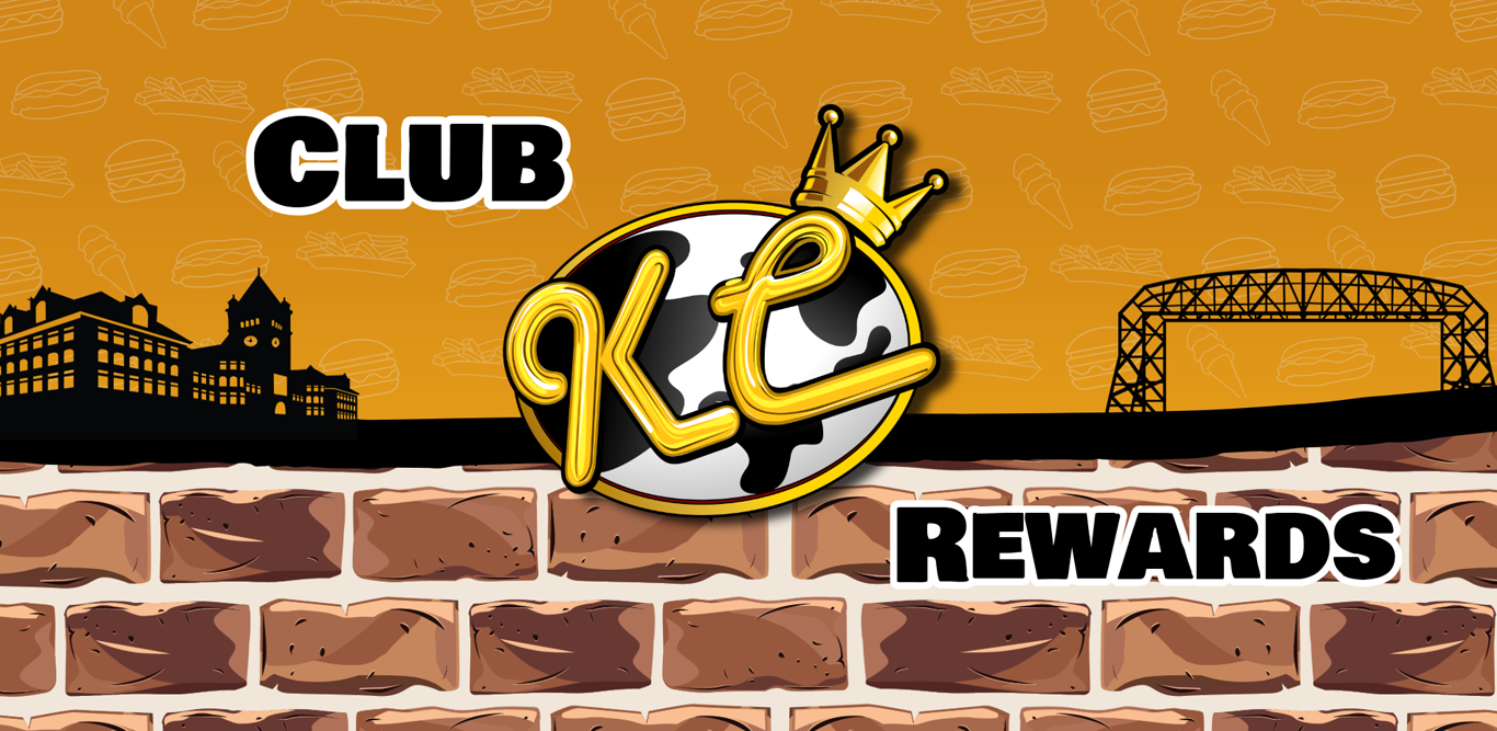 King of Creams logo centered over a golden background