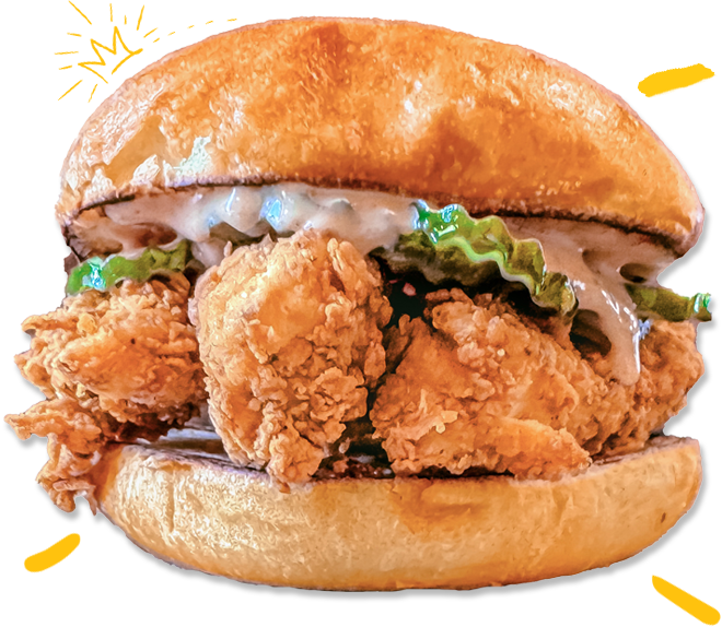 Chicken Tender Sandwich with graphic